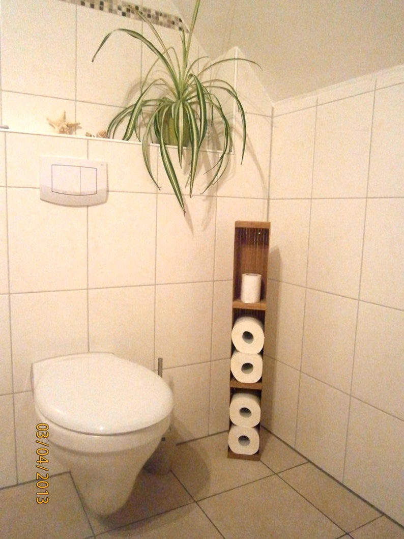 Regal für Toilettenpapier 80cmx12cmx10cm. Toilettenpapierregal Vorratsraum Aufbewahrung Badregal Klopapierregal Bad deko deko für Bad Bild 6