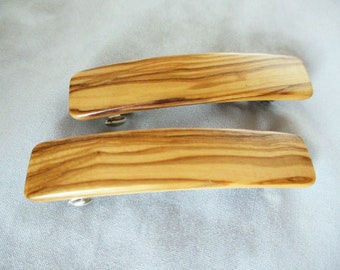 Holzhaarspange, kleine Haarspange, Haarschmuck, Holzschmuck, Haarspange, Haarspange Edelholz, Haarclip, Wood Barette, Handarbeit