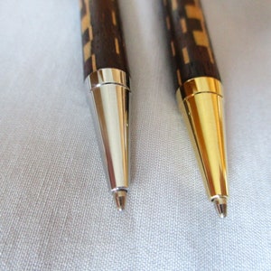 Wooden ballpoint pen, intasia ballpoint pen, wooden jewelry, handmade, marquetry, wooden ballpoint pen image 2