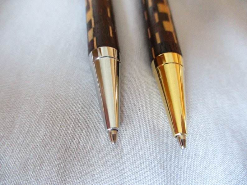 Wooden ballpoint pen, intasia ballpoint pen, wooden jewelry, handmade, marquetry, wooden ballpoint pen image 2