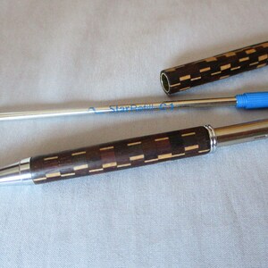 Wooden ballpoint pen, intasia ballpoint pen, wooden jewelry, handmade, marquetry, wooden ballpoint pen image 4