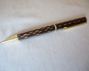 Wooden ballpoint pen, intasia ballpoint pen, wooden jewelry, handmade, marquetry, wooden ballpoint pen