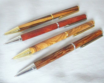 Holzkugelschreiber, Handarbeit, Edelholz, Kugelschreiber aus Holz, Unikat, Kugelschreiber, Drehkugelschreiber