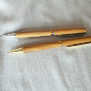 Houten balpen, handgemaakt, kostbaar hout, houten balpen, uniek, balpen, draaibalpen
