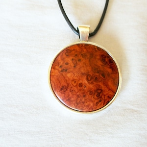 Wooden pendant, wooden necklace, wooden pendant, wooden jewelry, precious wood jewelry, necklace