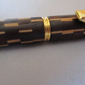 Wooden ballpoint pen, intasia ballpoint pen, wooden jewelry, handmade, marquetry, wooden ballpoint pen image 5