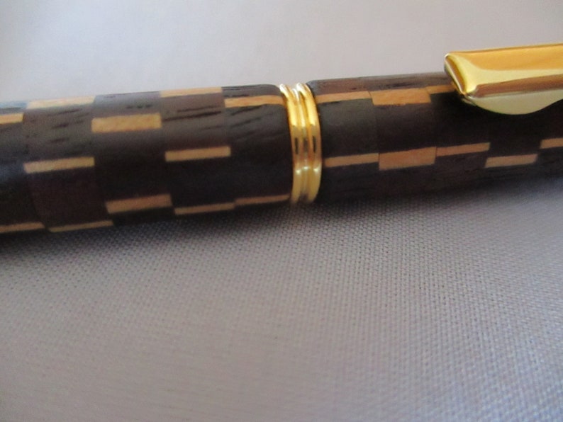 Wooden ballpoint pen, intasia ballpoint pen, wooden jewelry, handmade, marquetry, wooden ballpoint pen image 5