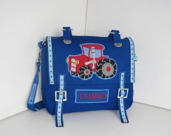 Tractor Nursery Bag Royal blue