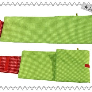 Set diaper bag and changing mat green-red image 2