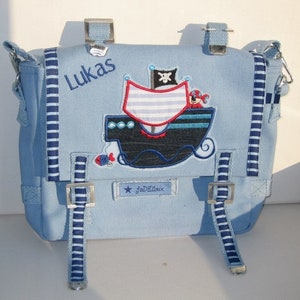 Piratenschiff Tasche hellblau Bild 3