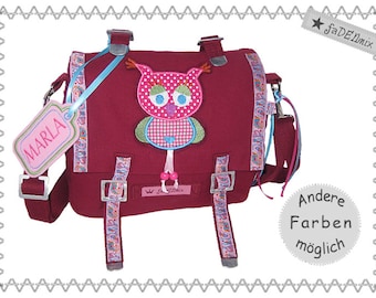 Owl-Nursery Bag Claret