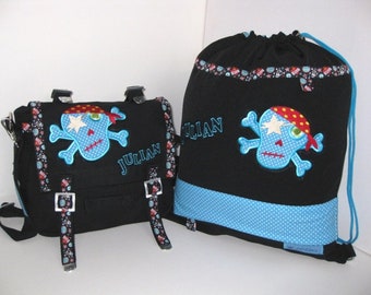 Set Pirate bag in Black & gym bag