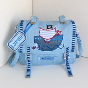 Piratenschiff Tasche hellblau Bild 1