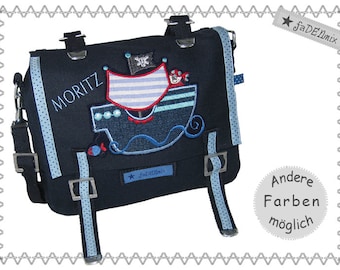 Piratenschiff Kindertasche navy