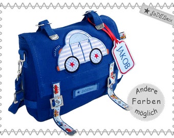 Auto hellblau Tasche royalblau