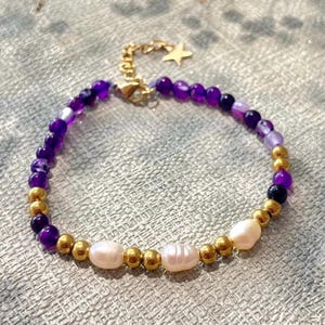 Glass bead bracelets and water pearls bracelet for women gift idea cultured pearls