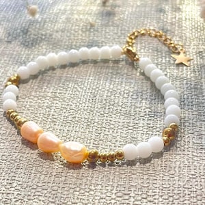 Pearl bracelets, glass pearl bracelet and water pearls bracelet for women gift idea homemade cultured pearls
