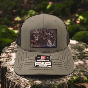 Richardson 112 Trucker Hat: Deer, Fish & Duck Leatherette Patch