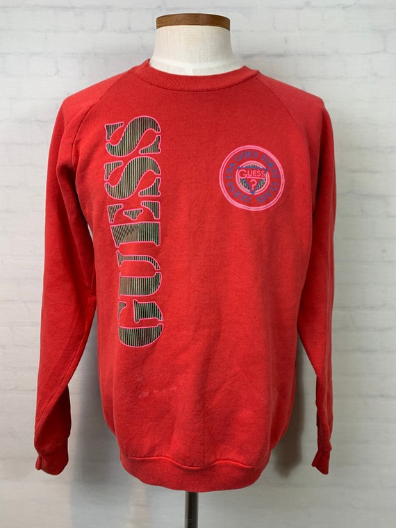Guess Vintage Red Big Logo Sweatshirt