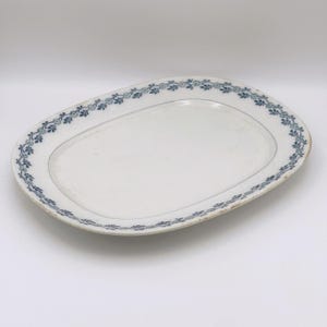 Vintage Villeroy & Boch porslins serveringsfat, antikt keramik serveringsfat, sekelskiftet, vitt porslinsfat