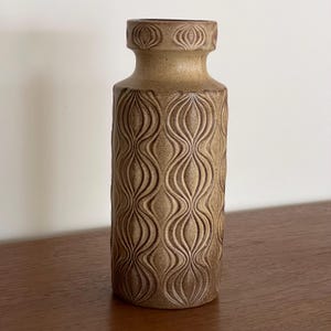 Vintage Scheurich Vase 285-30 West Germany | Mid Century Modern Ceramic Vase | 1970s German Pottery Relief Pattern | Amsterdam Dekor: Onion