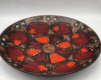 1960s Wall Plate Ruscha Art Ceramic Picture Fat Lava 717-1 - Etsy
