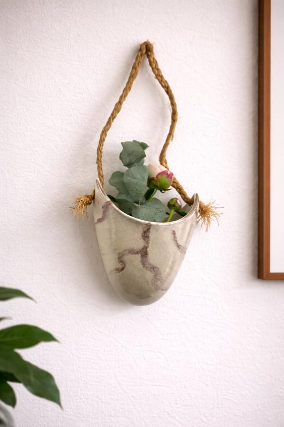 Wandvase Keramik 50er Jahre