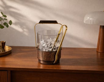 Vintage glass ice cube tray, 1960s Mid Century