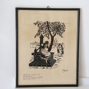 Vintage picture paper cut by Friedrich Kaskeline