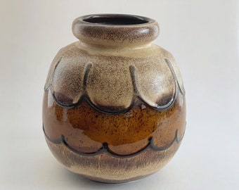 Midcentury Fat Lava Kugelvase Scheurich 284-19 West Germany