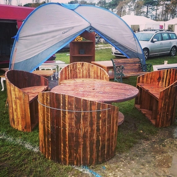 Cable drum garden furniture Etsy