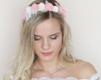 Woodland wedding Bridal head piece, Wedding hair crown, Rustic Weddings, Wedding Headband, Flowergirl Alice Band.