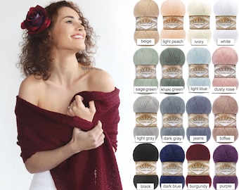 Knit Wedding Shawl: Knitted Bridal Wrap, Bridesmaid Cover-Up, Plus Size too
