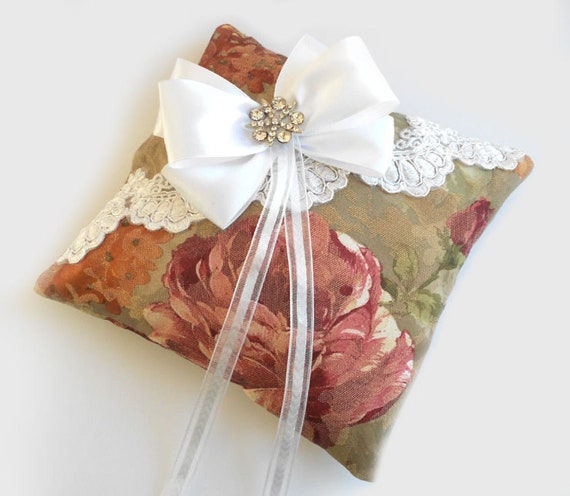 Rustic Ring Pillow, Wedding Ring Pillow, Wedding Ring Bearer