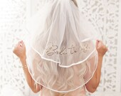 Bride Veil Bachelorette Party Veil Bridal Shower Veil Bride to Be Veil   (EB3296BTB) photo