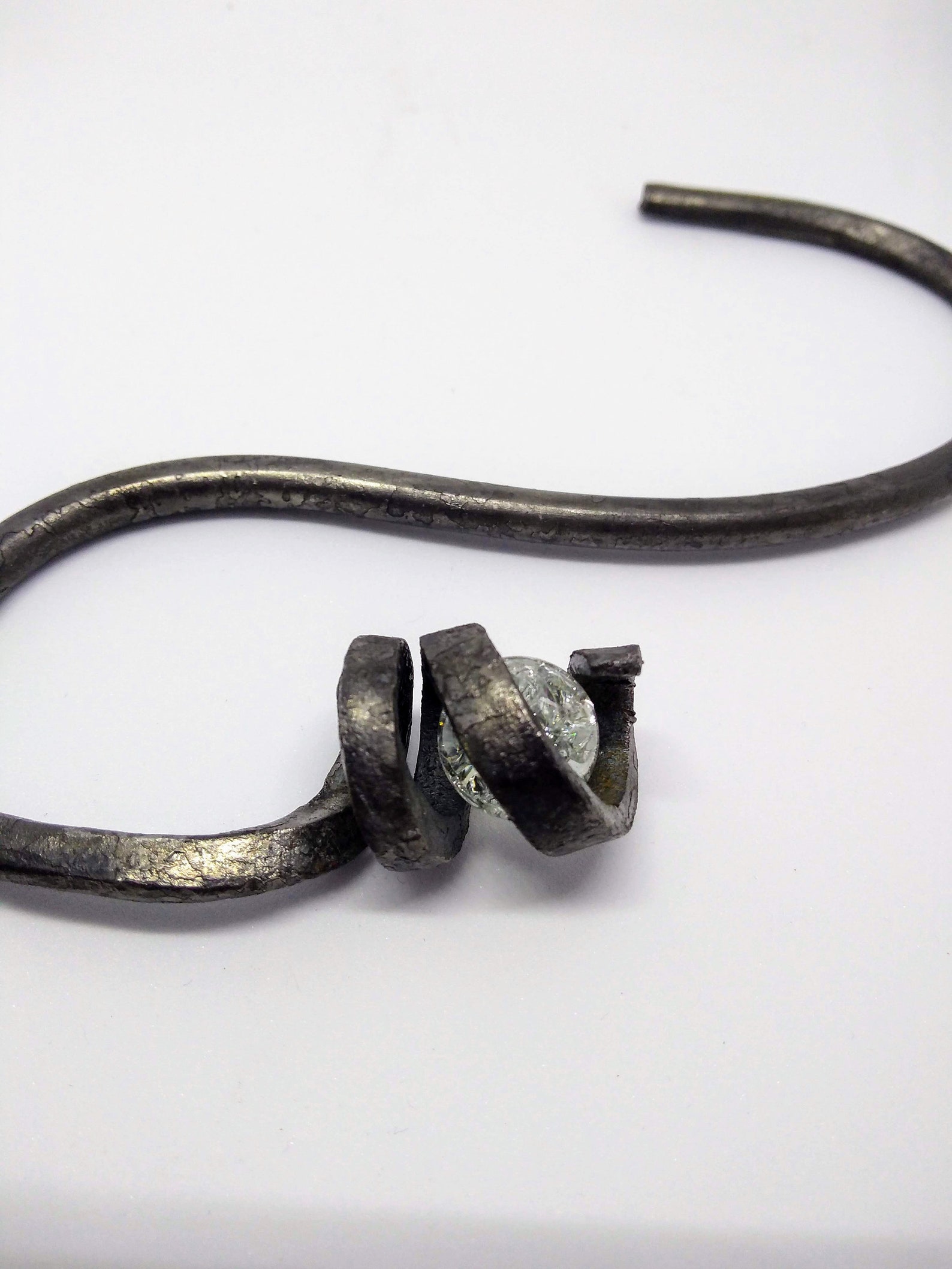 Hand Iron S Hook With Trapped Marble. Etsy