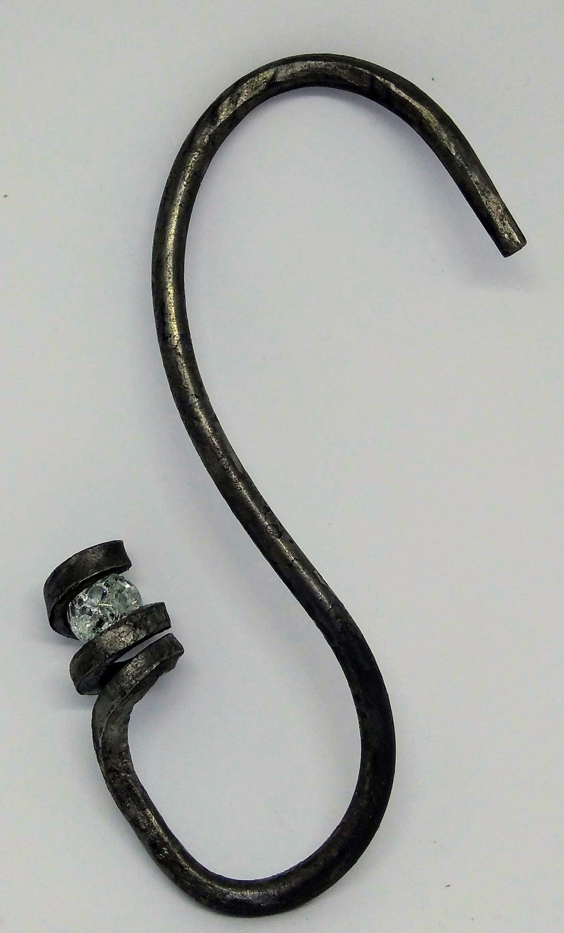 Hand Iron S Hook With Trapped Marble. Etsy