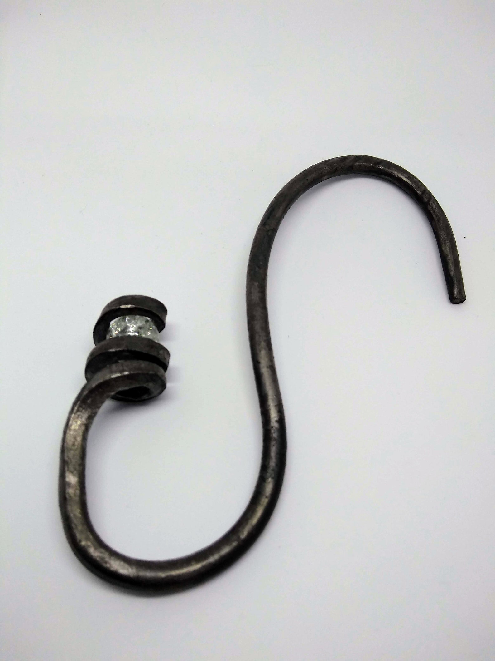 Hand Iron S Hook With Trapped Marble. Etsy