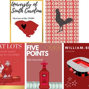 Uofsc Graphics University of South Carolina at Columbia Digital Wall Art - Etsy