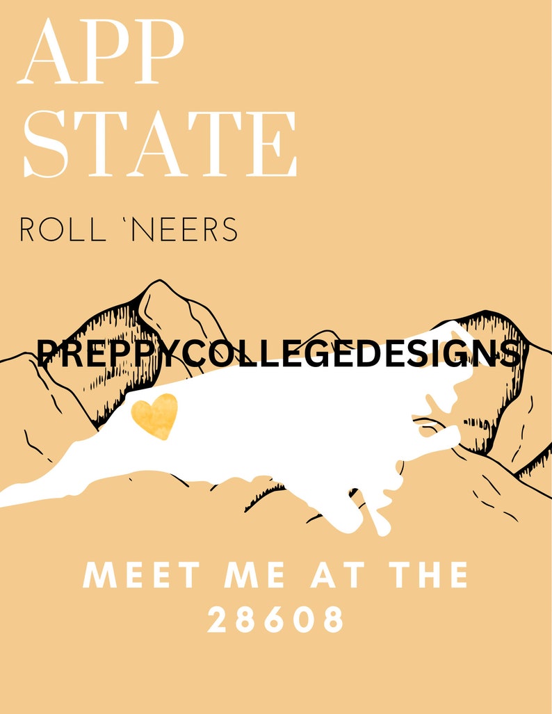 Appalachian State Digital Wall Art - Etsy