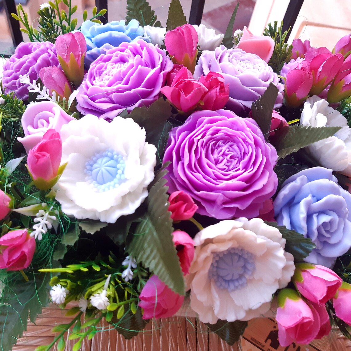 Soap Flower Bouquet Handcrafted Soap Lover Gift Soap Handmade Etsy