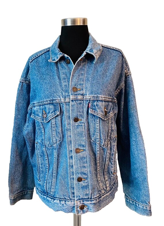 Vintage 80er 90er Jahre Levis Jeansjacke Damen Med Blau Denim