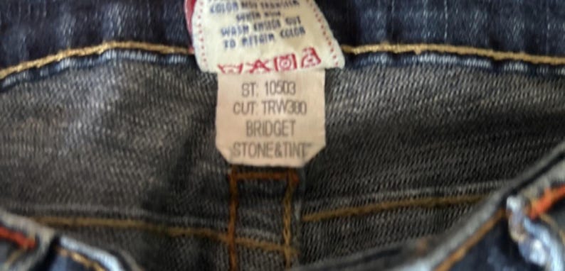 True Religion Y2K Bridget Jeans Womens 29 Low Rise Flare Denim Stitch USA Made image 5