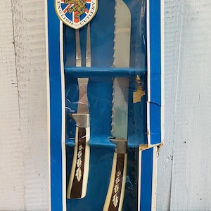 New in Box Vintage Regent Sheffield English Cutlery Carving Set