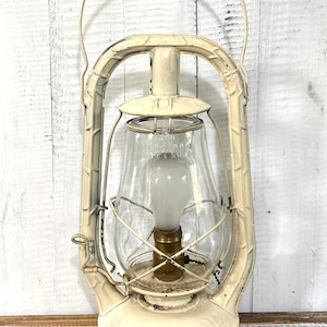 Vintage Dietz Monarch Kerosene Lantern w/ Dietz Fitzall Globe Electricfied Lamp