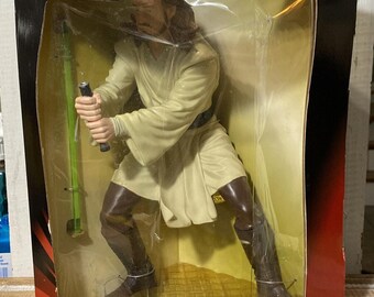 Star Wars Qui Gon Jinn Figure 1999 Applause Mega Collectible New