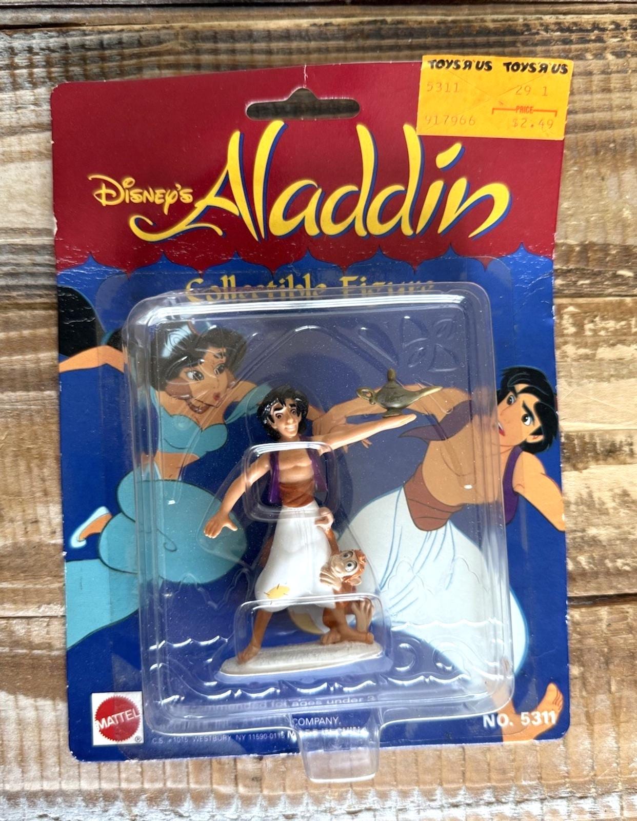 Disney - 1992取り扱い終了　アラジン　マテル社　ヴィンテージトイ　フィギュアロット Vintage Disney's Aladdin Action Figure by Mattel 1992 Sealed