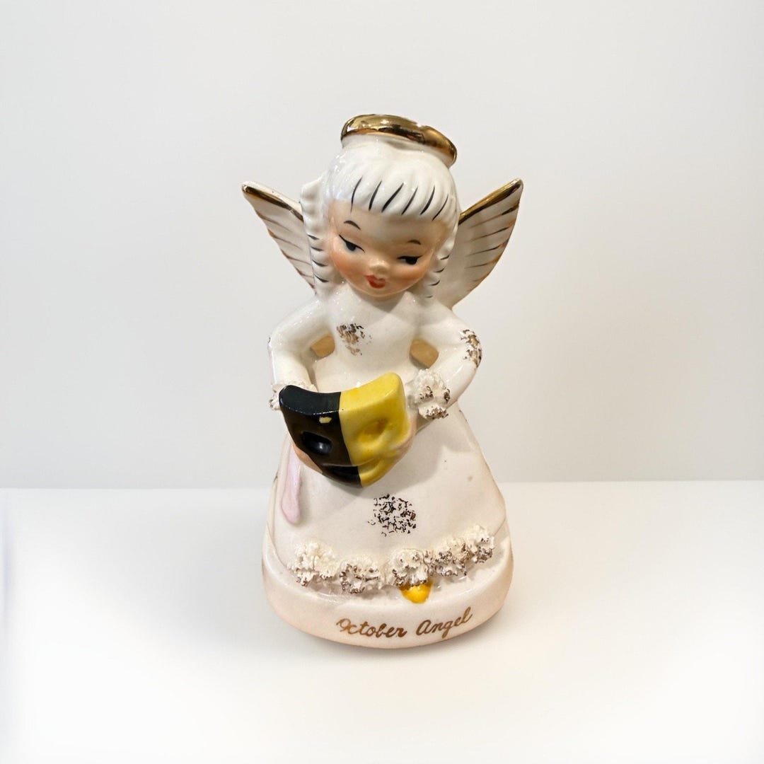 October Angel Napco October Angel Vintage Figurine A1370 Japan Birthday Angel ...