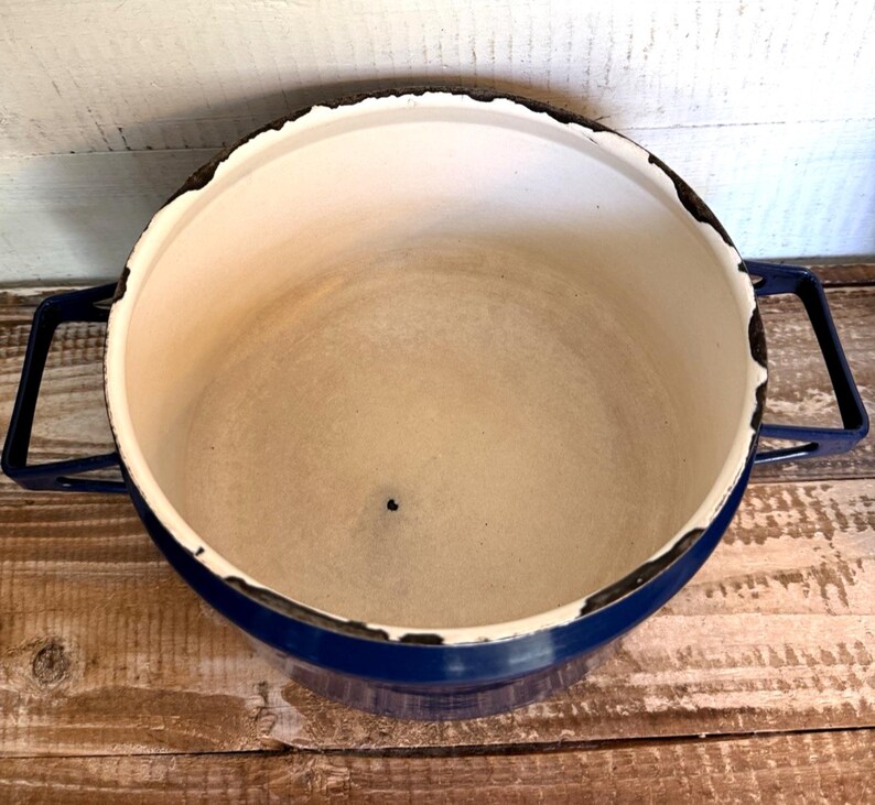 Finel Arabia Seppo Mallat Blue Enamel Pot Set With Lids Mid Century Modern image 4