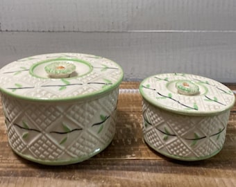 小物入れ / 花柄 / 蓋付き / 陶器 / 日本製 / 日本 / ヴィンテージ
